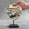 Wonderful Zebra Crystal Heart-Shaped on a custom stand CH/516