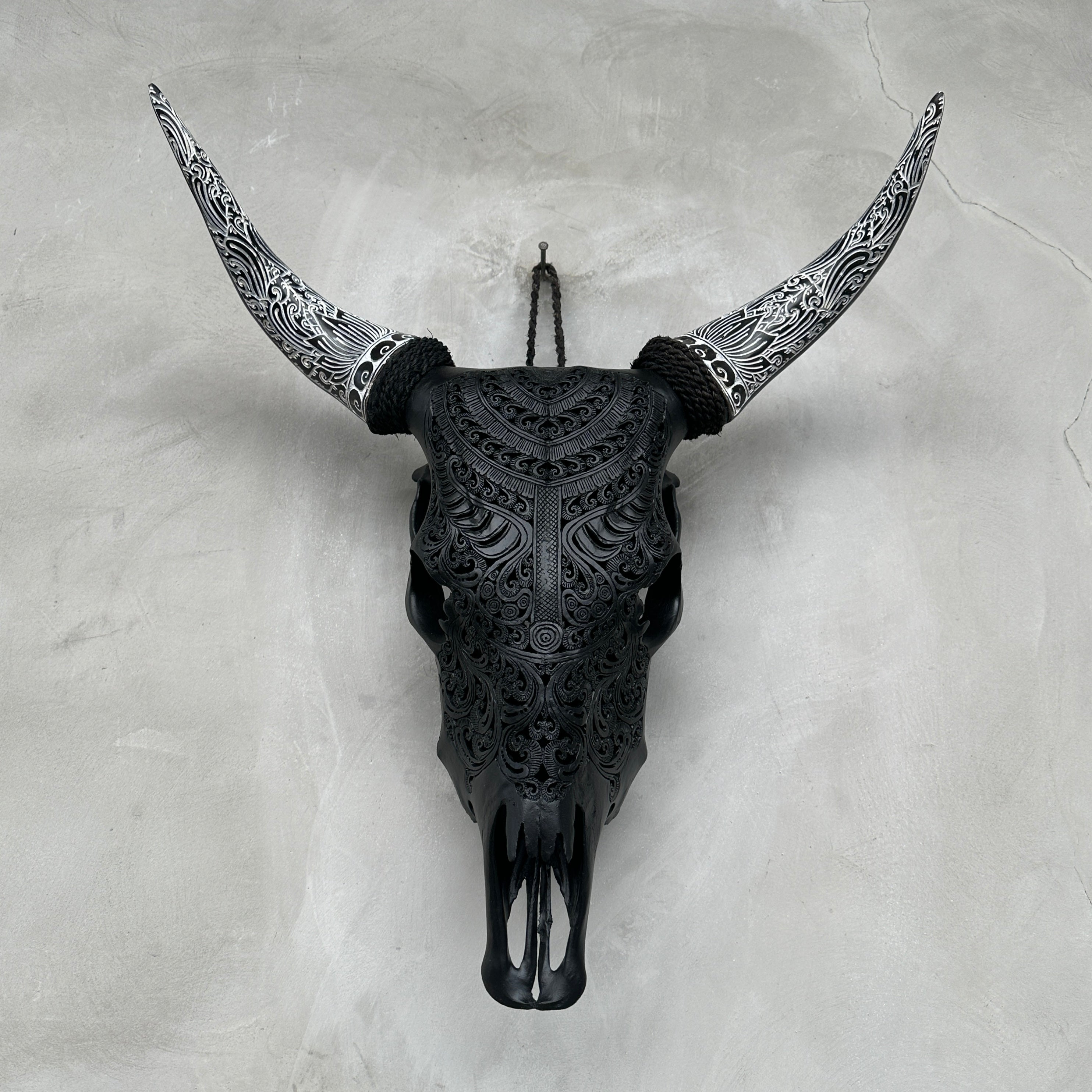 Cow & Horns Carved Badong - Skull,A/032