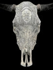 Bull Skull Carved Indian - Skull,A/153