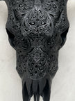 Cow & Horns Carved Small Lotus - Skull,A/036