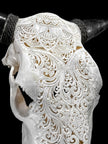 Bull Skull Carved Mandala Boho - Skull,A/149