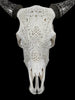 Fully carved cow skulls with Small Lotus Carving Skull,A/179
