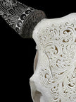 Fully carved cow skulls with Small Lotus Carving Skull,A/179
