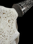 Fully carved cow skulls with Small Lotus Carving Skull,A/179