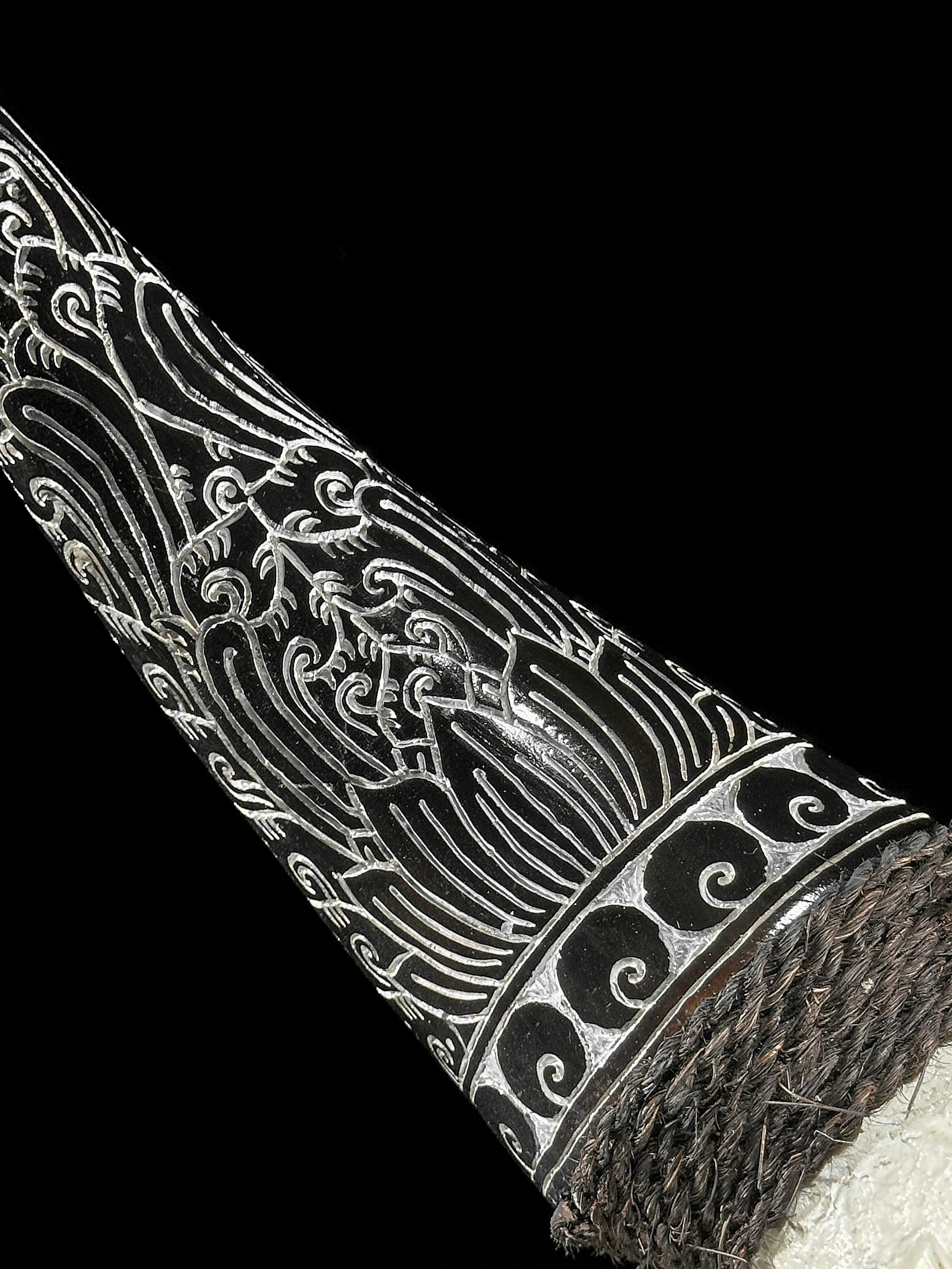 Fully carved cow skulls with Small Lotus Carving Skull,A/179