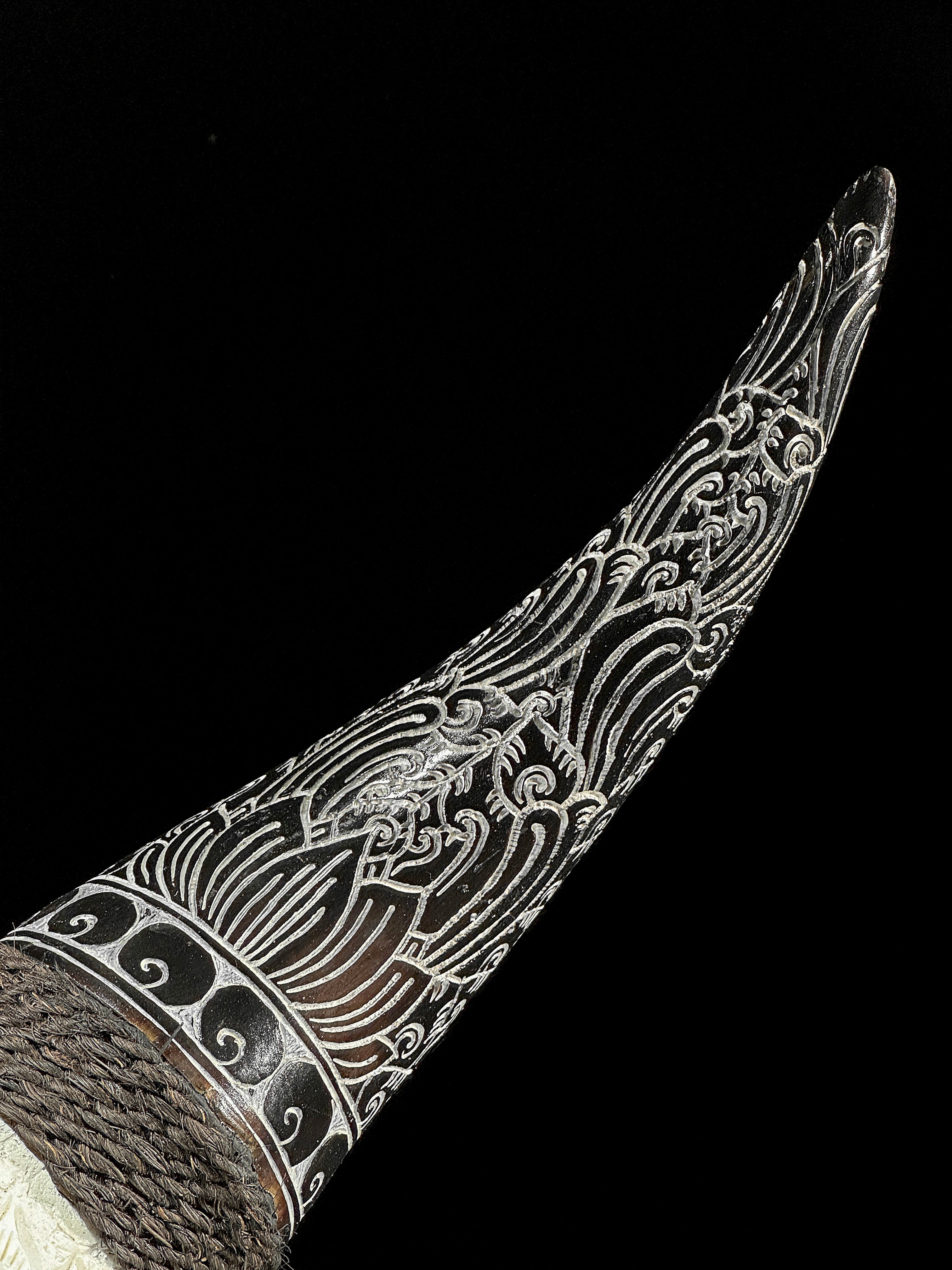 Fully carved cow skulls with Small Lotus Carving Skull,A/179