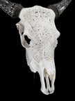 Fully carved cow skulls with Small Lotus Carving Skull,A/179