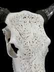 Fully carved cow skulls with Small Lotus Carving Skull,A/179