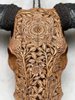 Buffalo Carved Flower Mandala - Skull,A/054