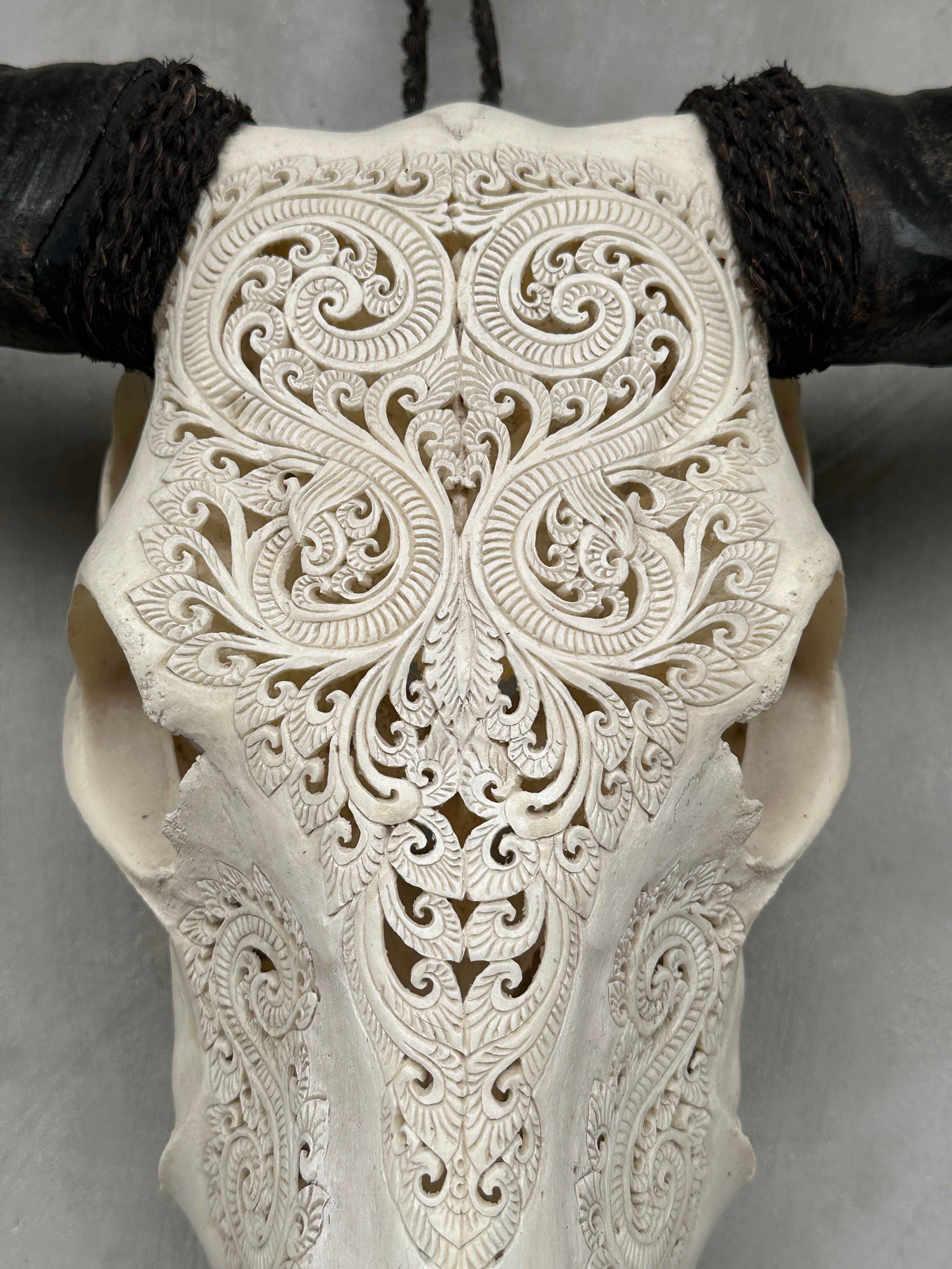 Buffalo Carved Badong - Skull,A/057