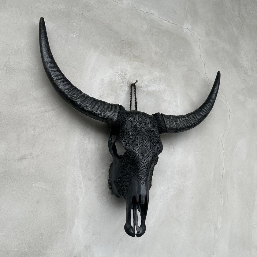 Buffalo Carved Ketupat - Skull,A/055