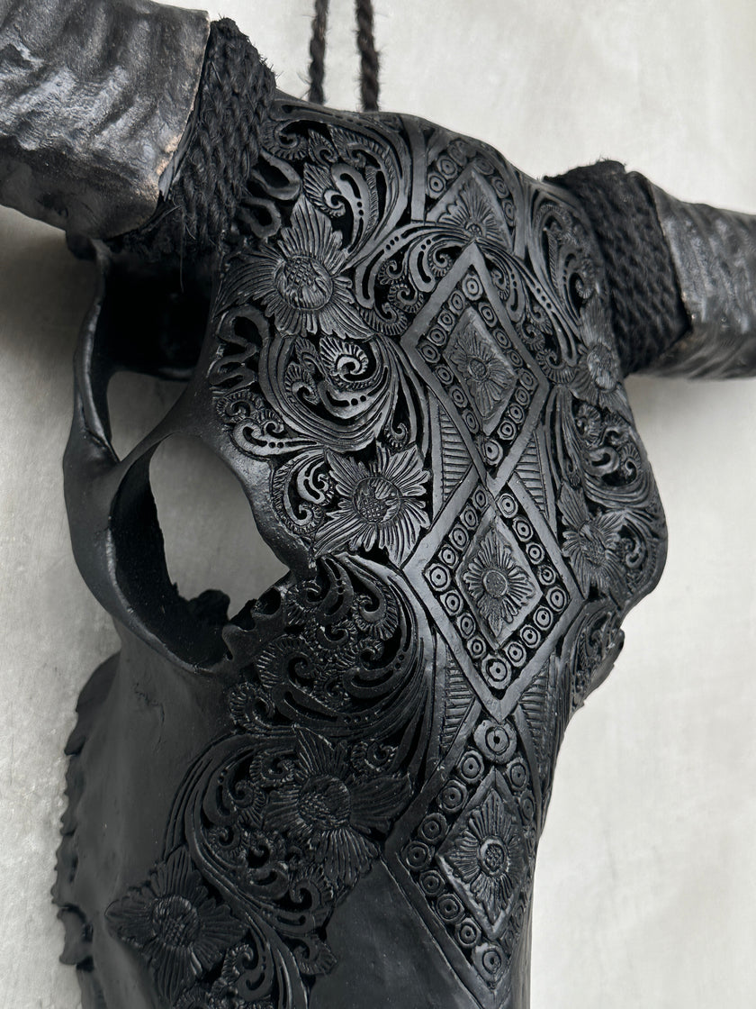 Buffalo Carved Ketupat - Skull,A/055