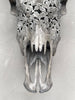 Carved Cow Skull Rose carving K2/037