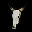 Carved Cow Skulls with Star Mandala Carving Skull,A/185