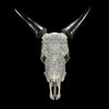Carved Cow Skulls with Flower Mandala Carving Skull,A/184