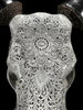 Carved Cow Skulls with Flower Mandala Carving Skull,A/184