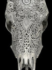 Carved Cow Skulls with Flower Mandala Carving Skull,A/184
