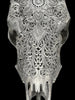 Carved Cow Skulls with Flower Mandala Carving Skull,A/184