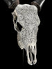 Carved Cow Skulls with Flower Mandala Carving Skull,A/184