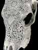 Carved Cow Skulls with Flower Mandala Carving Skull,A/184