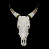 Carved Cow Skulls with Floral Carving Skull,A/186