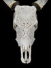 Carved Cow Skulls with Floral Carving Skull,A/186