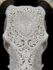 Carved Cow Skulls with Floral Carving Skull,A/186
