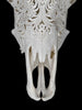 Carved Cow Skulls with Floral Carving Skull,A/186