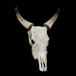 Carved Cow Skulls with Floral Carving Skull,A/186