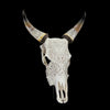 Carved Cow Skulls with Floral Carving Skull,A/186