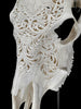 Carved Cow Skulls with Floral Carving Skull,A/186