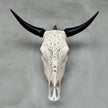 Bull Skull Carved Flower Mandala - Skull,A/047