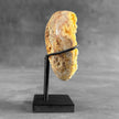 Stunning Heart Shape of Yellow Crystal Rock on a custom stand CH/592