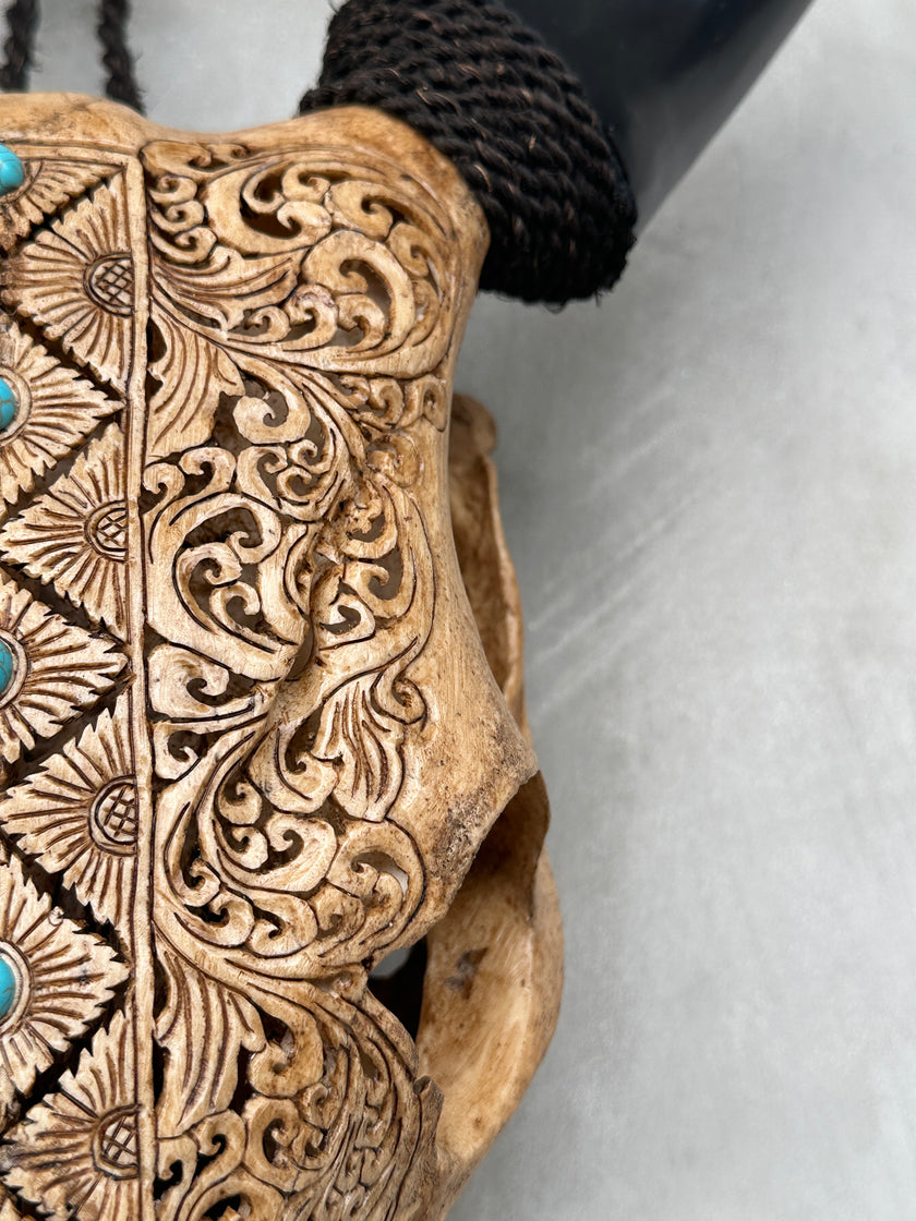 Cow Carved Ketupat - Skull,A/016