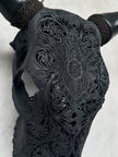 Bull Skull Carved Floral - Skull,A/048