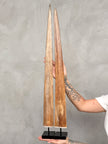 Pair of Natural Tusks on Stands – Organic Coastal Sculptures | Rustic Modern Home Accent | Sleek Earth-Inspired Display Pieces - Tusk,A/055