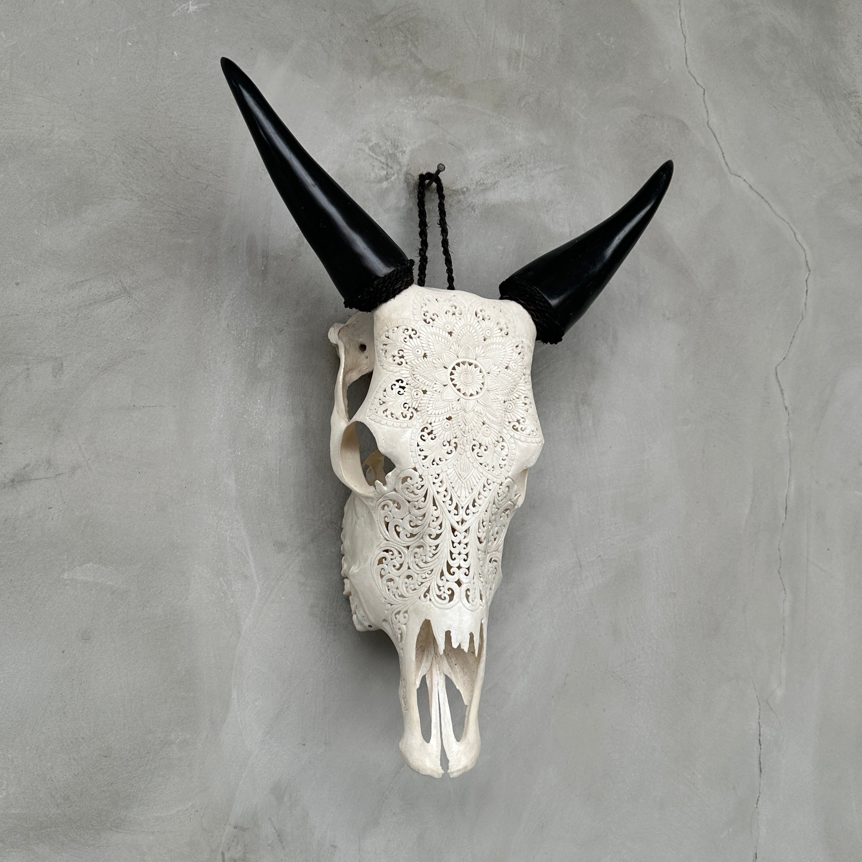 Cow Carved Floral - Skull,A/006