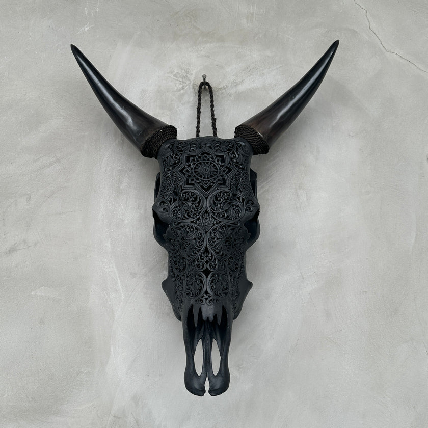 Cow Carved Star Mandala - Skull,A/008