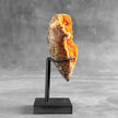 Stunning Heart Shape of Yellow Crystal Rock on a custom stand CH/595