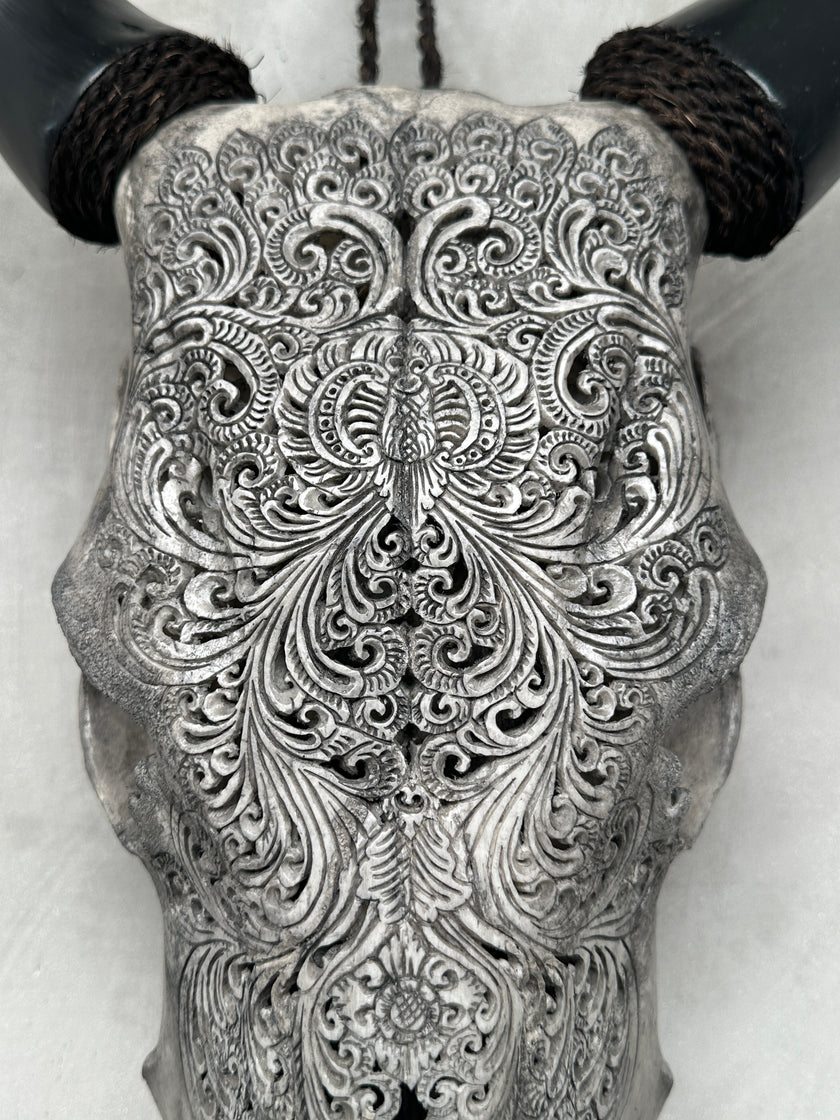 Cow Carved Small Lotus - Skull,A/007