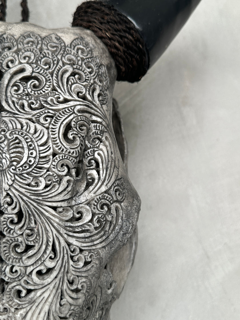 Cow Carved Small Lotus - Skull,A/007