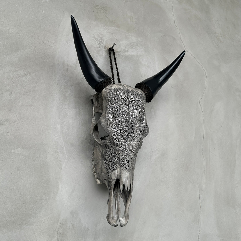 Cow Carved Small Lotus - Skull,A/007