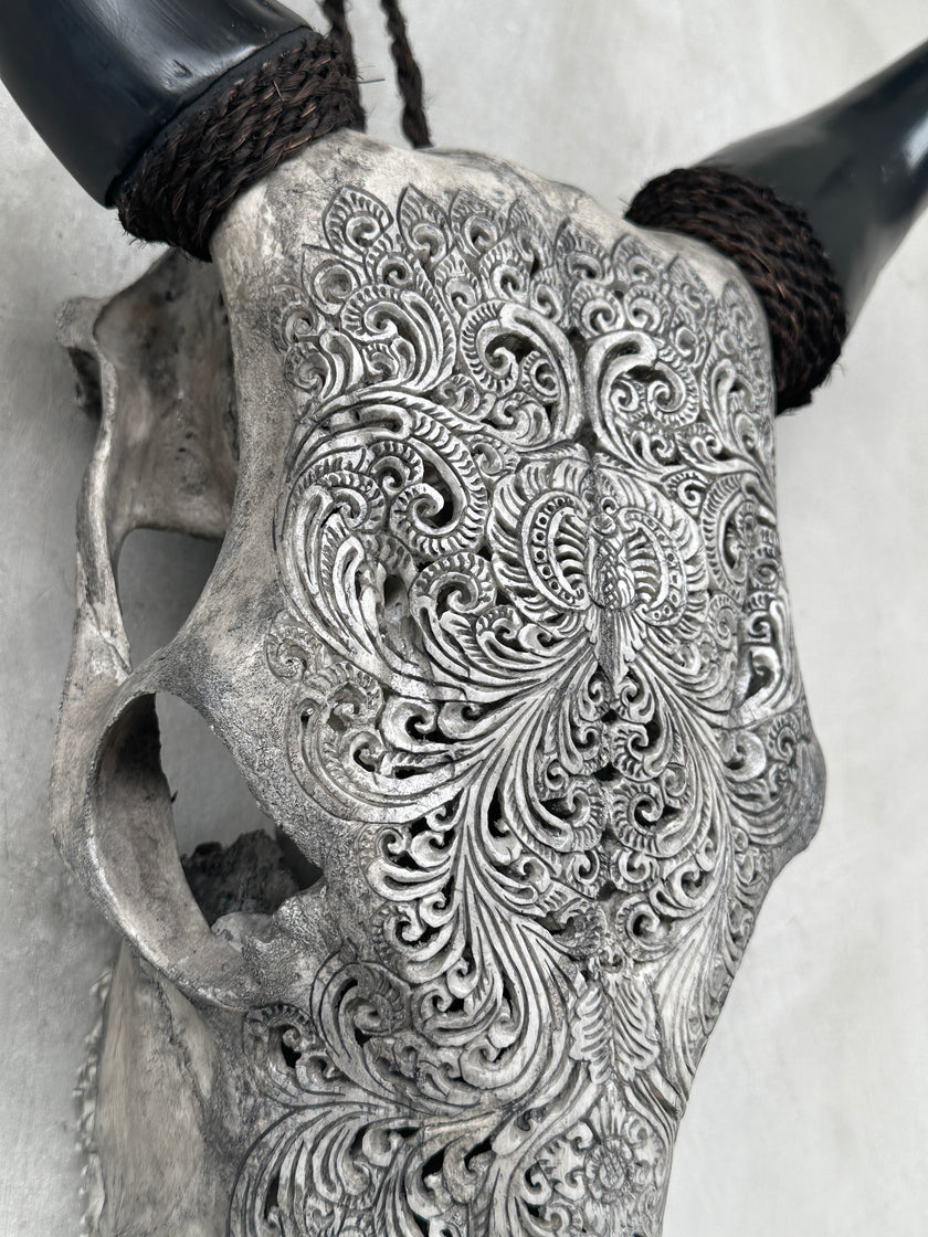 Cow Carved Small Lotus - Skull,A/007