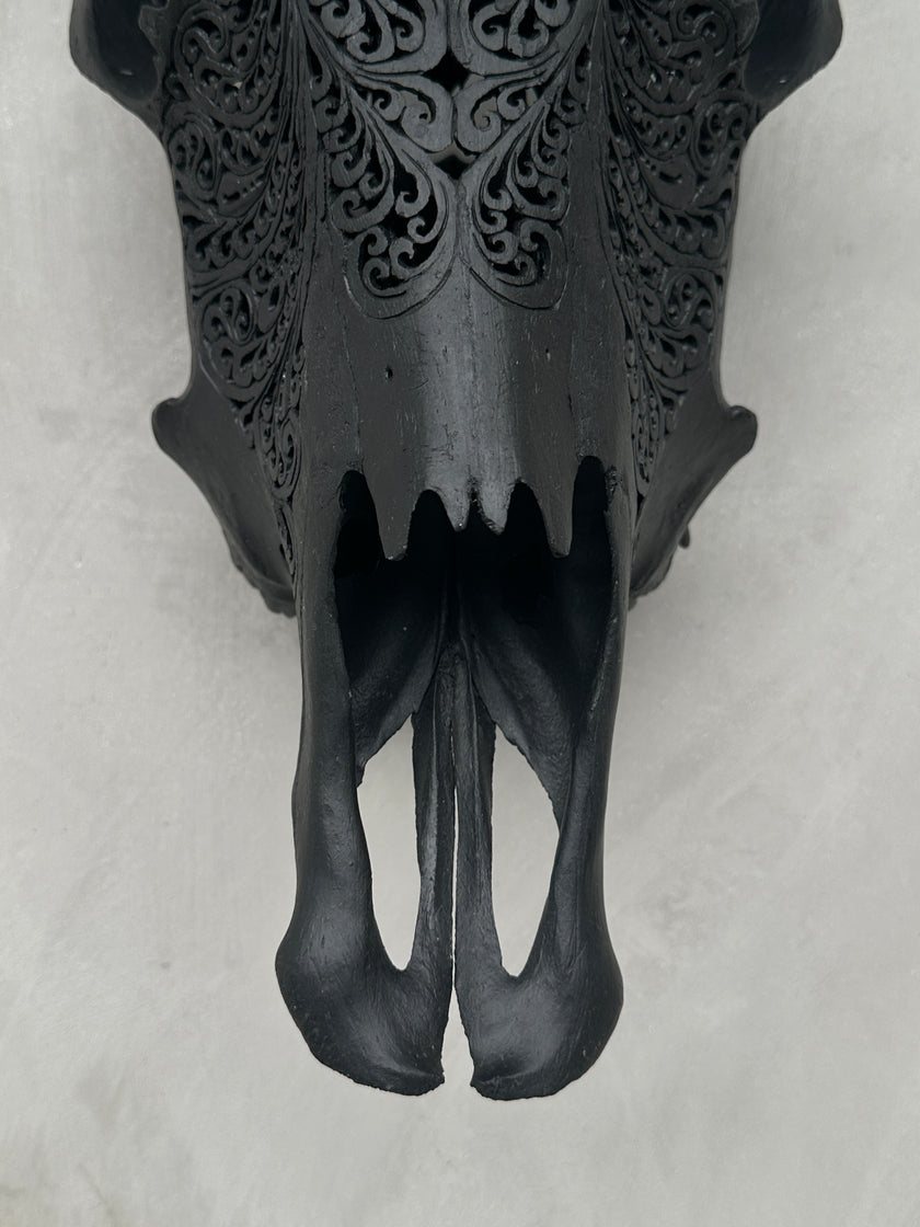 Cow Carved Big Lotus - Skull,A/009