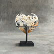 Wonderful Zebra Crystal Heart-Shaped on a custom stand 23/EX/541