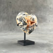 Wonderful Zebra Crystal Heart-Shaped on a custom stand 23/EX/541