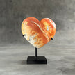 Stunning Maligano Jasper Heart Shaped on a custom stand PetW/127