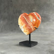 Stunning Maligano Jasper Heart Shaped on a custom stand PetW/127