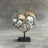 Stunning Maligano Jasper Heart Shaped on a custom stand PetW/128