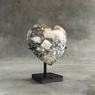 Stunning Maligano Jasper Heart Shaped on a custom stand PetW/128